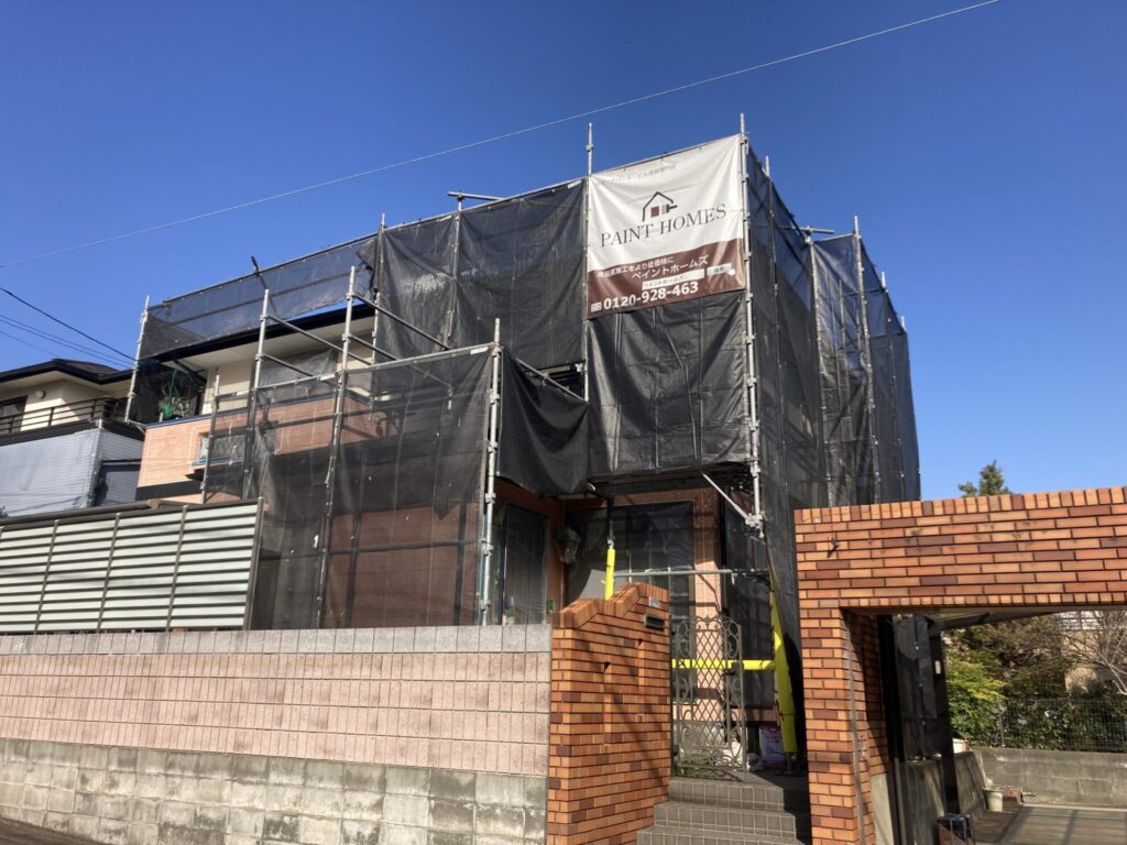 久留米市山川町　外壁塗装工事着工です！