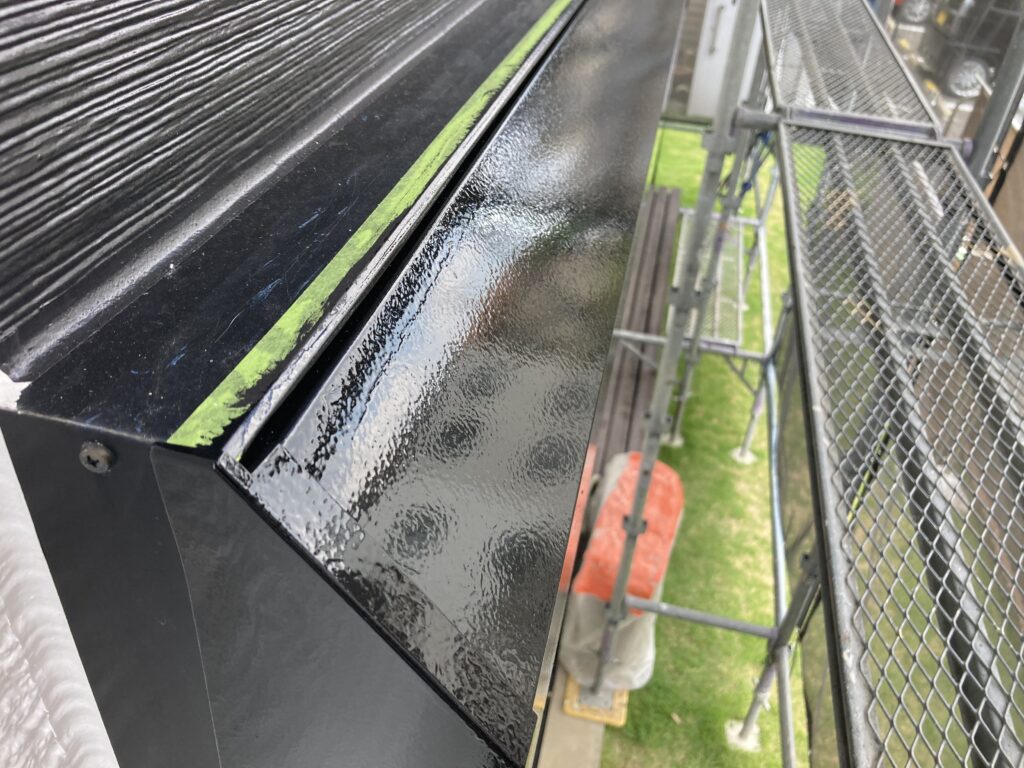 【三潴町 シャッターボックス塗装】細かな付帯部分まで丁寧に仕上げました