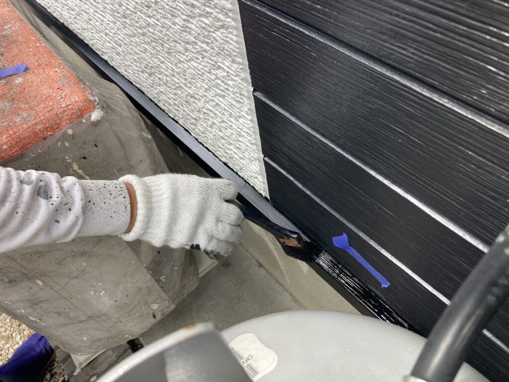 【三潴町 水切り塗装】建物の足元まで丁寧に仕上げました｜付帯部塗装も住まいを守る大切な工事